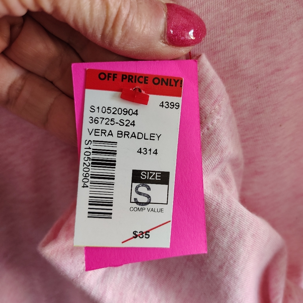 Vera Bradley Pink Graphic Tee S - Picture 3 of 6